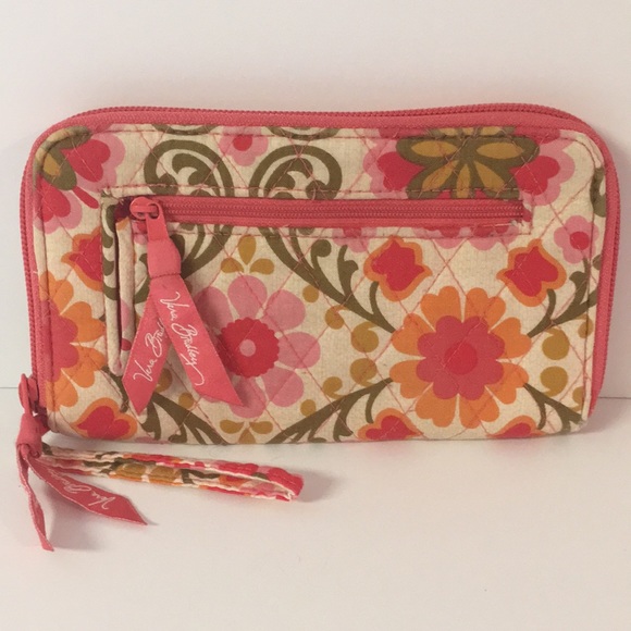 Vera Bradley Follkloric Retired Wallet, Hand Strap - Picture 1 of 8
